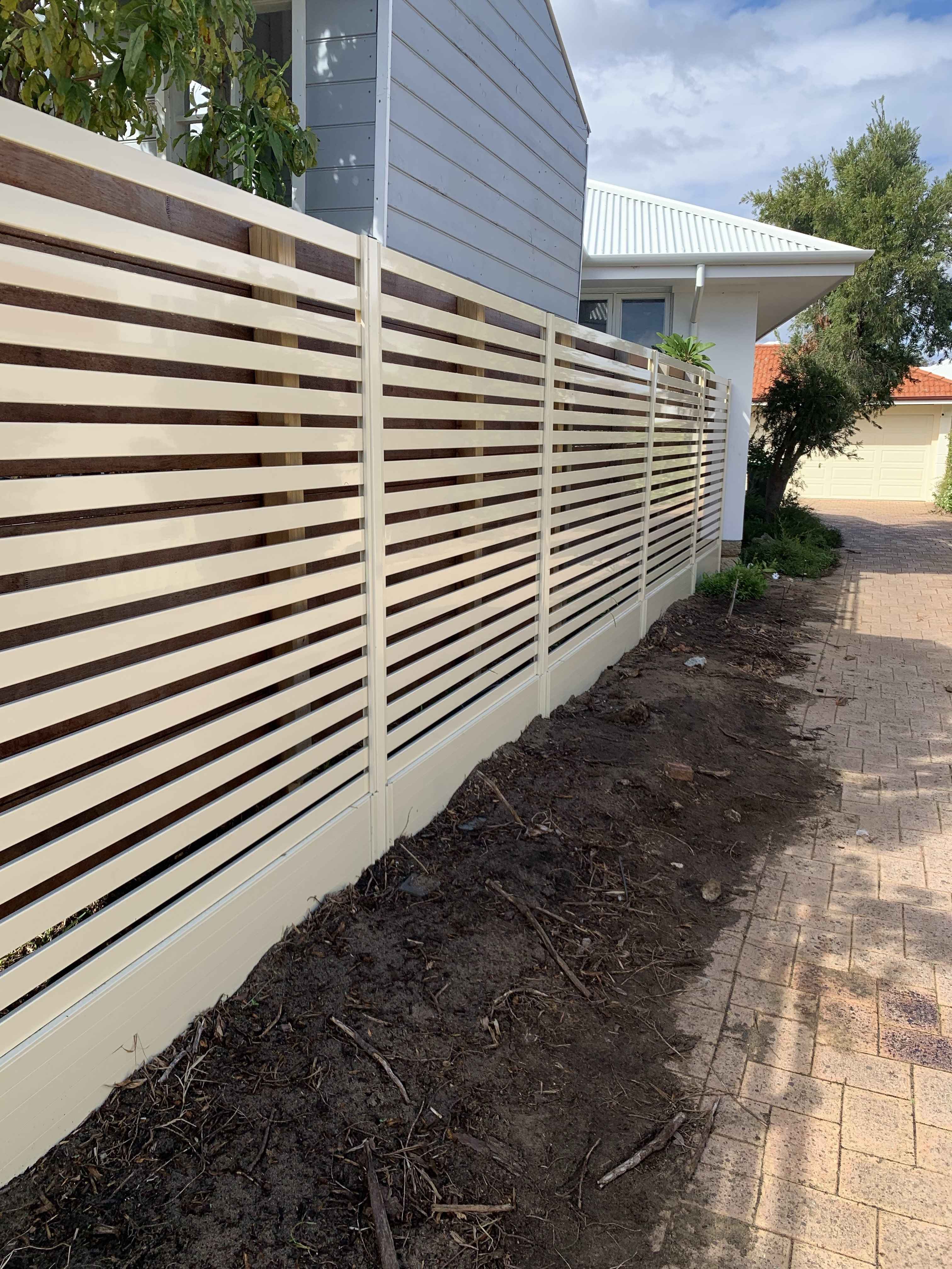 Aluminium slat fencing installed in Perth